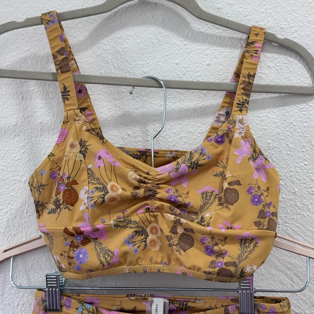 Spell & the Gypsy Collective Wild Bloom Athletic Workout Set - Mustard - Picture 2 of 11